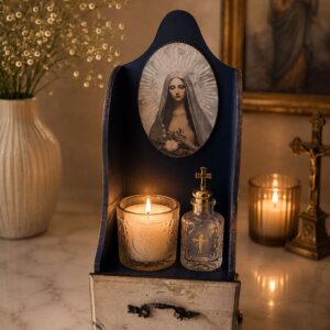 Capelinha Católica Decorativa Nossa Senhora com Gaveta